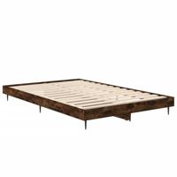 Bedframe zonder matras hout gerookt eikenkleurig 120x190 cm - thumbnail