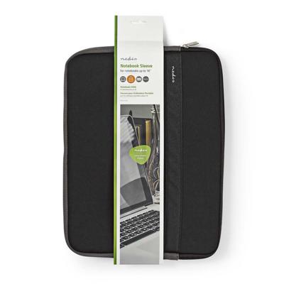 Nedis NBSE15100BK Notebookhoes 15 - 16" Neopreen Zwart/antraciet Nedis NBSE15100BK Notebookhoes 15 - 16" Neopreen Zwart/antraciet