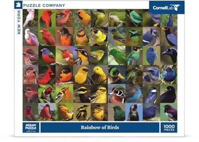 New York Puzzle Company Regenboog van Vogels - 1000 stukjes