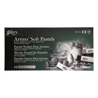 Creativ Company Gallery soft pastel set, l: 6,5 cm, dikte 10 mm, zwart/wit harmonie, 12 stuk/ 1 doos - thumbnail