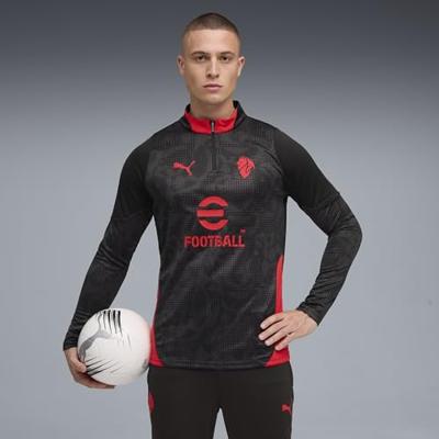 AC Milan 1/4 Zip Trainingspak Senior 2025/2026 Zwart - Maat M - Kleur: Zwart | Soccerfanshop