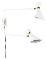 Zuiver Wandlamp 'Double' 2-lamps, kleur Wit - thumbnail