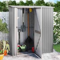 Tuinschuur 180,5x97x209,5 cm gegalvaniseerd staal grijs - thumbnail