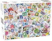 Tactic legpuzzel stapel postzegels 67 x 48 cm 1000 stukjes - thumbnail