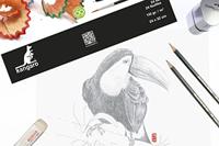 Kangaro tekenblok A4+ 110 gram 24 vel wit - thumbnail