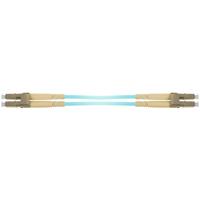 ACT 1 meter multimode 50/125 OM3 duplex armored fiber patch kabel met LC connectoren - thumbnail