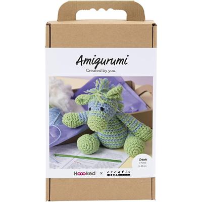 Creativ Company Hobbyset amigurumi, zebra , lichtblauw, lichtgroen, 1 doos