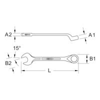 KS Tools 517.1622 517.1622 Ring-steeksleutel Sleutelbreedte (metrisch) 22 mm - thumbnail