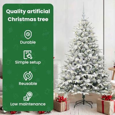 VidaXL Artificial pre-lit kerstboom met ballenset groen 150 cm