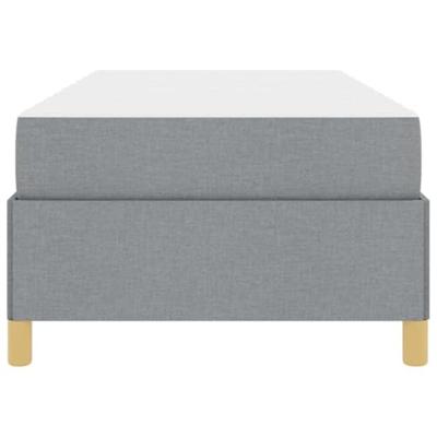 Boxspring bed Anders Zwart en Bruin en Wit 80 x 200 cm Stof