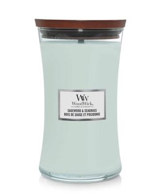 WoodWick large candle sagewood & seagrass