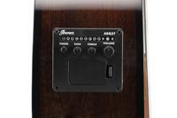 Ibanez AEGB24FE Mahogany Sunburst High Gloss fretloze elektrisch-akoestische basgitaar - thumbnail