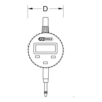 KS Tools 300.0565 Digitale precisie-meetklok 0-10 mm