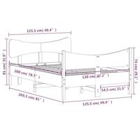 Bedframe zonder matras massief grenenhout 120x200 cm - thumbnail