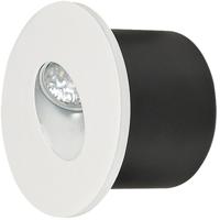 LED Trapspot - Inbouw Rond 3W - Natuurlijk Wit 4000K - Mat Wit Aluminium - Ø78mm - thumbnail