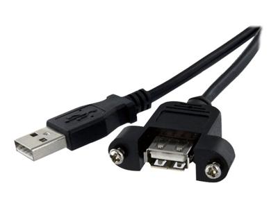 StarTech.com 60 cm lange, op paneel gemonteerde USB-kabel A naar A - F/M