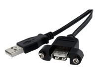 StarTech.com 60 cm lange, op paneel gemonteerde USB-kabel A naar A - F/M - thumbnail