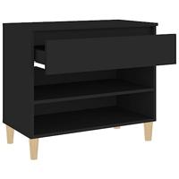 VidaXL Schoenenkast 70x36x60 cm bewerkt hout zwart - thumbnail