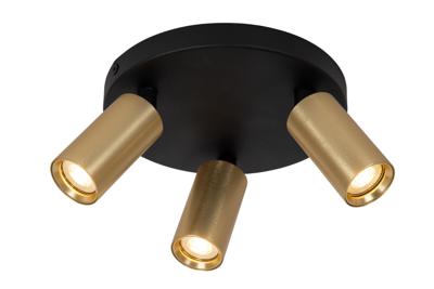 Lucide RITMO - Plafondspot - Ø 18 cm - 3xGU10 (MR11) - Mat Goud / Messing Lucide RITMO - Plafondspot - Ø 18 cm - 3xGU10 (MR11) - Mat Goud / Messing
