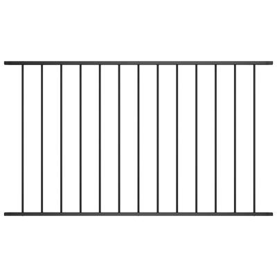 VidaXL Hekpaneel 1,7x0,75 m gepoedercoat staal zwart