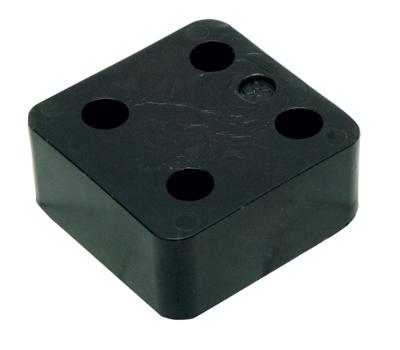 Gebr. Bodegraven drukplaten - zonder sleuf - 30 mm - kunststof - zwart