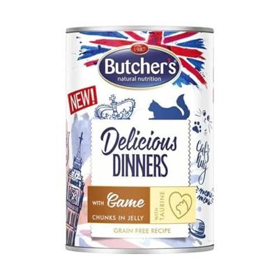BUTCHER'S Delicious Dinners Stukjes met hertenvlees in gelei - nat kattenvoer - 400g