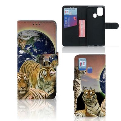 Samsung Galaxy M31 | Telefoonhoesje | Met pasjeshouder | Roofdieren Samsung Galaxy M31 | Telefoonhoesje | Met pasjeshouder | Roofdieren