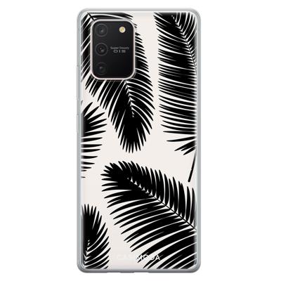 Samsung Galaxy S10 Lite siliconen telefoonhoesje - Palm leaves silhouette Samsung Galaxy S10 Lite siliconen telefoonhoesje - Palm leaves silhouette