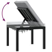 3-delige Loungeset met kussens gepoedercoat staal zwart - thumbnail