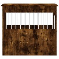 Hondenbench 64,5x80x71 cm bewerkt hout gerookt eikenkleurig - thumbnail