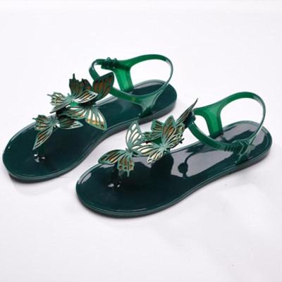 Peep toe Jelly Butterfly Flip Flops zomer schoenmaat: 39 (groen)