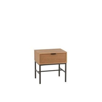 J-Line Bijzettafel Op Onderstel Hout/Metaal Naturel