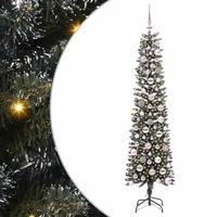 Kunstkerstboom met 300 LED Groen 180 cm PVC en Plastic en Staal - thumbnail