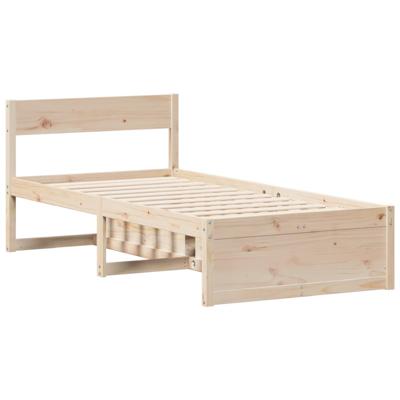 Bedframe zonder matras massief grenenhout 90x190 cm