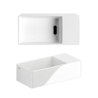 Fontein Clou New Flush 3 Inclusief AfvoerPlug 35x18x10cm Wit Keramiek (Met Voorbewerkt Kraangat) - thumbnail
