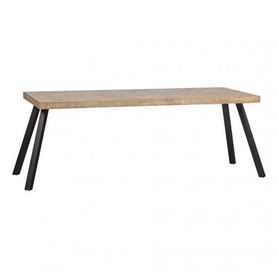 WOOOD Eettafel 'Tablo' Mangohout Visgraat, met 2-standen poot, 200 x 90cm WOOOD Eettafel 'Tablo' Mangohout Visgraat, met 2-standen poot, 200 x 90cm