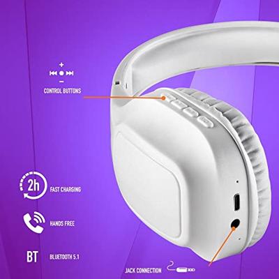 Hoofdtelefoon met microfoon NGS ARTICA WRATH Wit