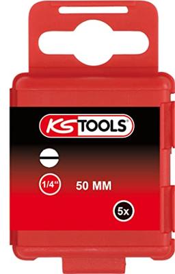 KS Tools 911.3332 Gleuf-bit 12 mm S2-staal Vernikkeld E 6.3 5 stuk(s)
