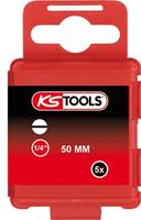 KS Tools 911.3332 Gleuf-bit 12 mm S2-staal Vernikkeld E 6.3 5 stuk(s) - thumbnail