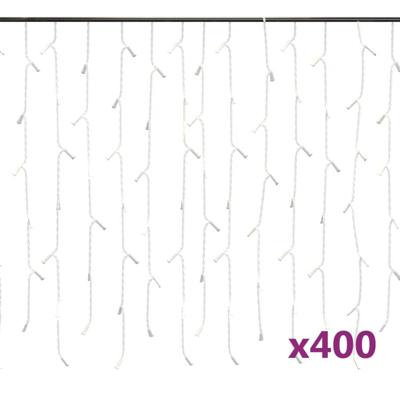 VidaXL Lichtgordijn met 400 led's en 8 functies 10 m meerkleurig
