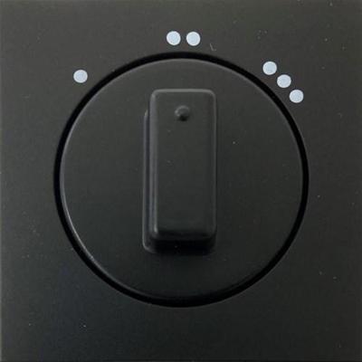 Enzo Kopp hk07 pure mat zwart afdekplaat+knop 3-standen schakelaar - 4624580