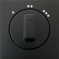 Enzo Kopp hk07 pure mat zwart afdekplaat+knop 3-standen schakelaar - 4624580 - thumbnail