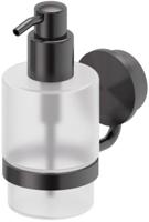 Zeepdispenser Geesa Opal 200 ml Zwart Metaal Geborsteld Geesa - thumbnail