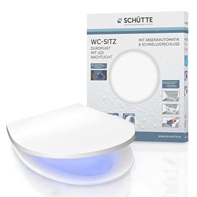 Toiletbril Schutte Lupos Softclose en LED-nachtverlichting Wit Schutte Toiletbril Schutte Lupos Softclose en LED-nachtverlichting Wit Schutte
