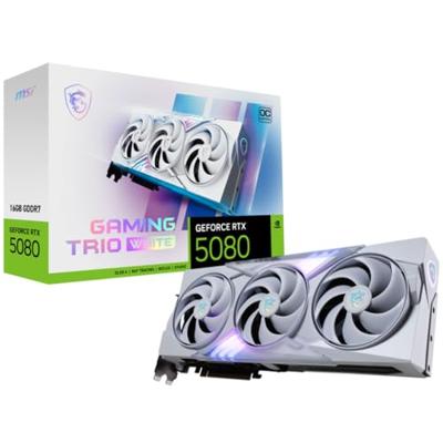 VGA MSI GeForce RTX 5080 16G GAMING TRIO OC WHITE VGA MSI GeForce RTX 5080 16G GAMING TRIO OC WHITE