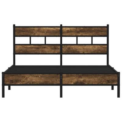 Bedframe met hoofdbord zonder matras sonoma eiken 137x190 cm