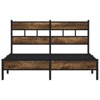 Bedframe met hoofdbord zonder matras sonoma eiken 137x190 cm - thumbnail