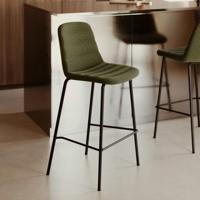 Kave Home Barkruk 'Zunilda' Chenille, kleur Groen - thumbnail