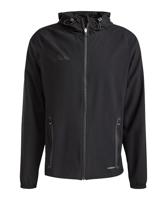 adidas Tiro 25 Vis Tech Competition Hooded Trainingsjack Zwart Donkergrijs - thumbnail