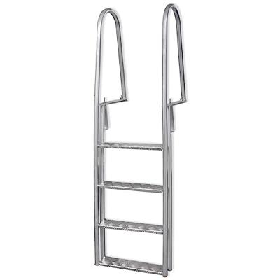 VidaXL Dok/zwembadladder met 4 treden aluminium 167 cm VidaXL Dok/zwembadladder met 4 treden aluminium 167 cm